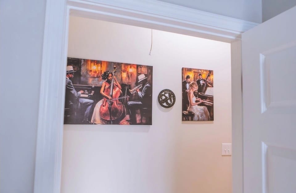 You’ll find beautiful art throughout the house