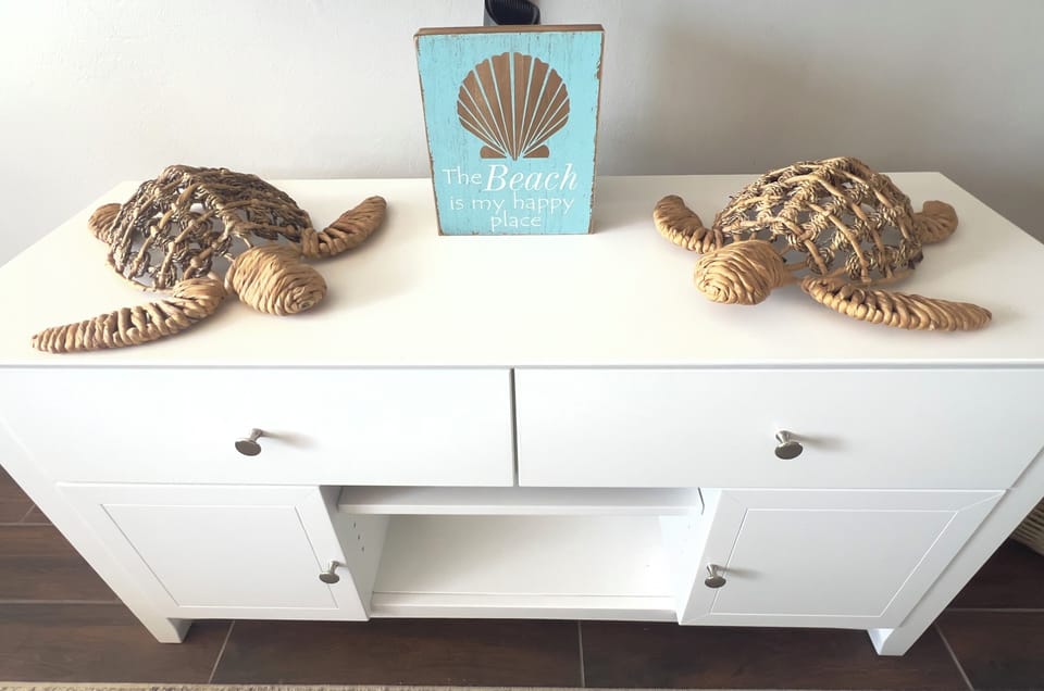 Beach decor throughout the condo
