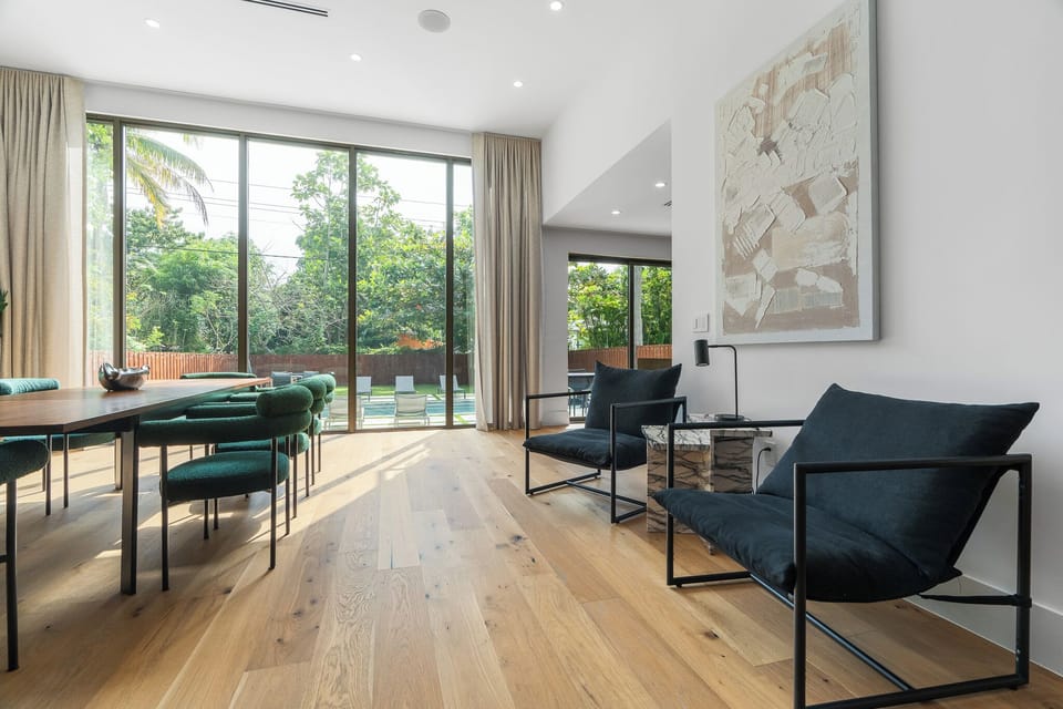 Spacious dining and lounge layout with modern finishes