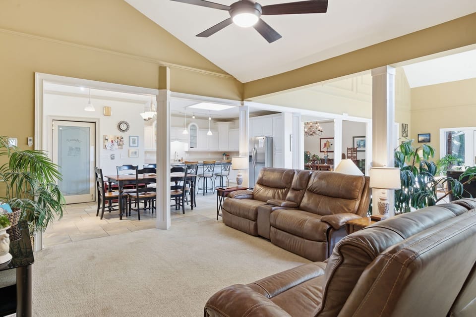 No walls, no limits, just endless space for hanging out, entertaining, and making memories that flow as freely as the open floor plan.