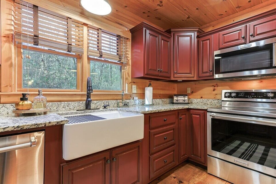 Luxury Touches In This True Log Cabin