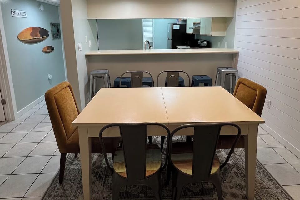 Dinging Table for Six and Bar Seating