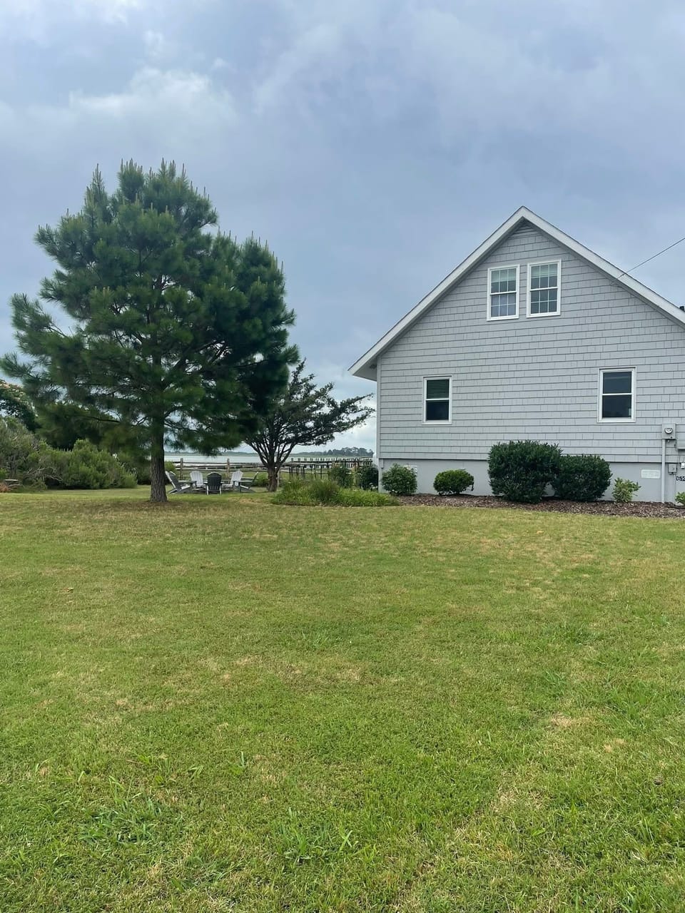 Front yard with marsh view. 