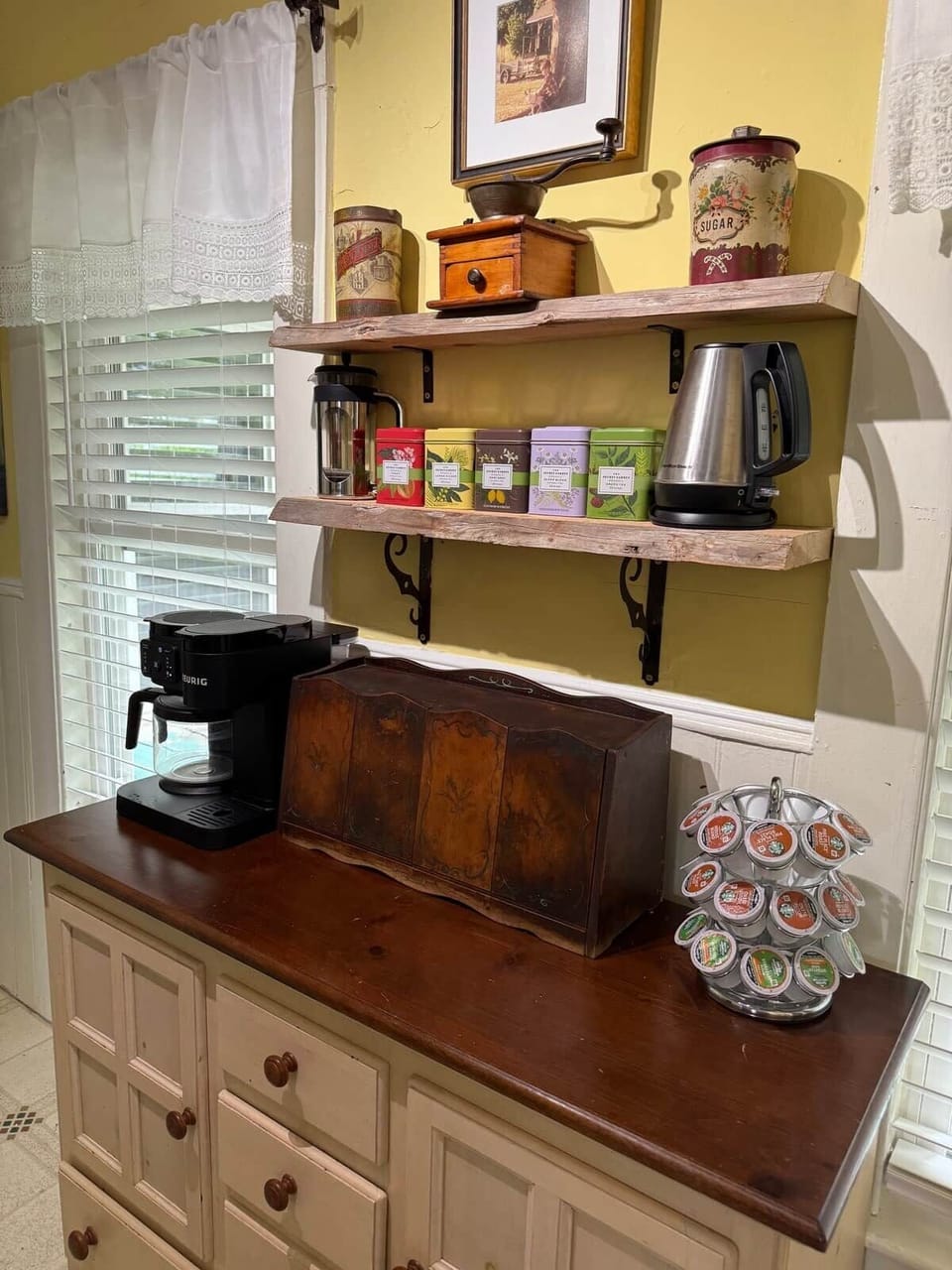 You will get a full coffee and tea station. And, we didn’t forget you decaf drinkers.