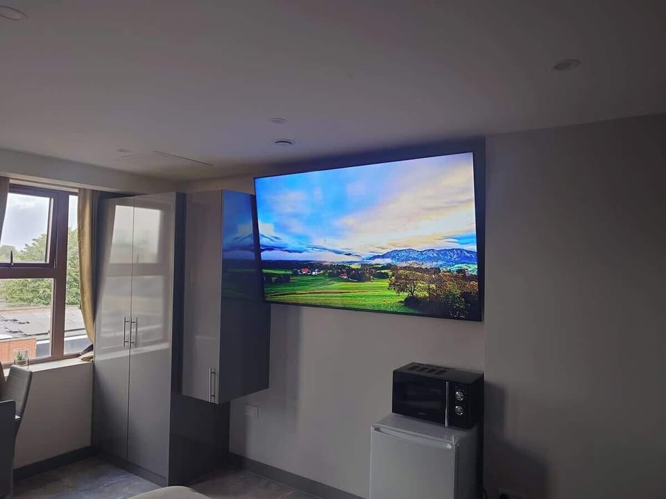 installed new 75 inch tv