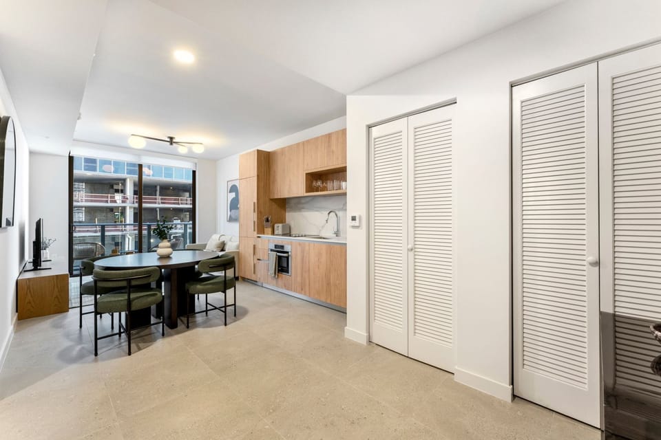 Clean, modern entryway.