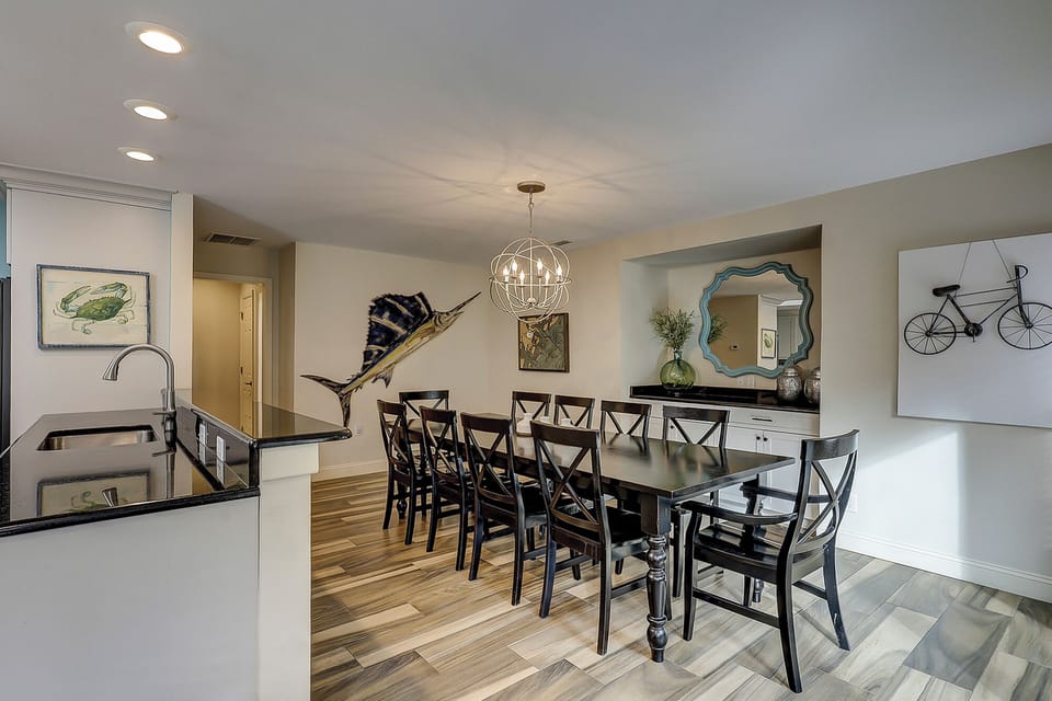 Dining table with 10 chairs