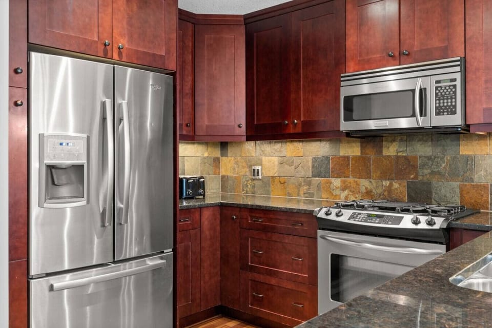 Fully equipped kitchen for home-cooked meals.