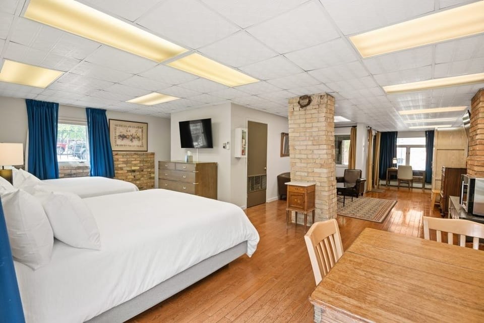Spread out in this airy suite with room to gather.