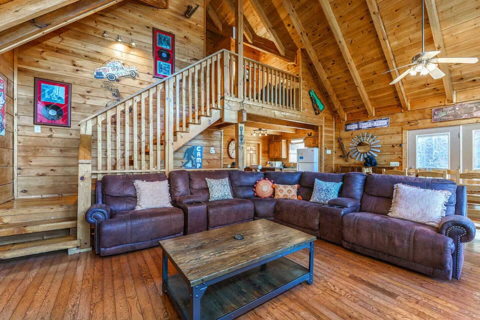 Vibrant wood accents and plush seating invite memorable gatherings and laughter!