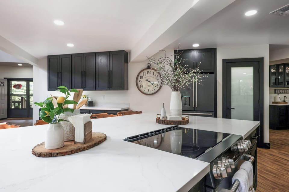 Beautifully designed and thoughtfully appointed, this modern kitchen combines upscale finishes with everything you need to prepare memorable meals together.