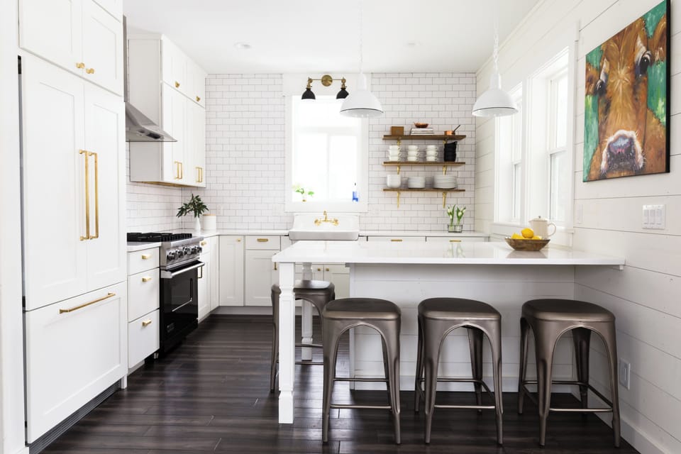 Cozy kitchen space with extra seating at the bar