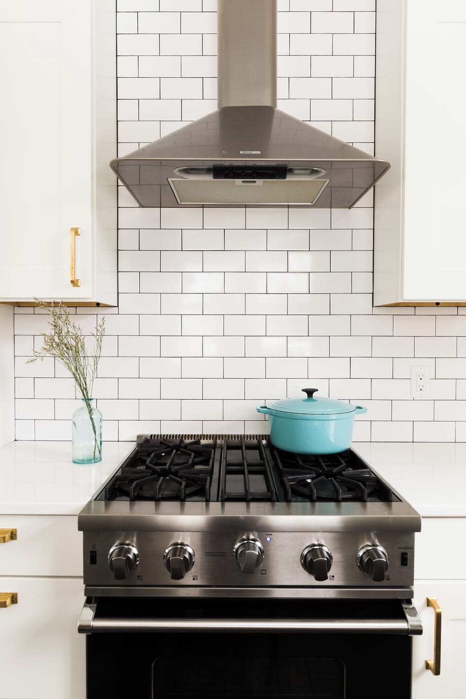 Charming cottage kitchen with gas range