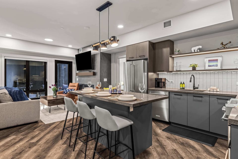 stunning open layout and chefs kitchen!