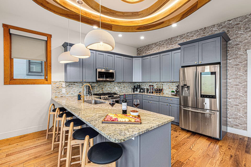 Pour a glass, slice a few favorites, and relax together at the counter!