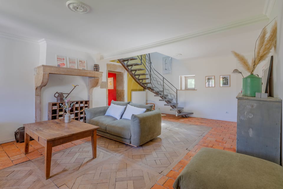 Ground floor Living room with 2 sofas, Hi-fi system and record player.