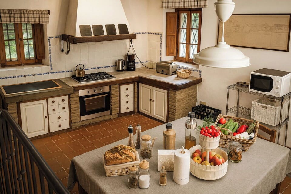 Kitchen, Furniture, Interior Design, Kitchen Appliance, Flooring, Wood, Countertop, Cabinetry, Home, Floor