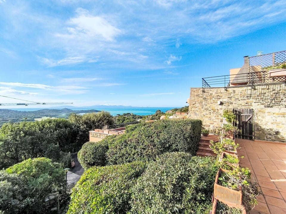 Blue, Horizon, Sea, Hill Station, Ocean, Coast, Fence, Balcony, Stock Photography