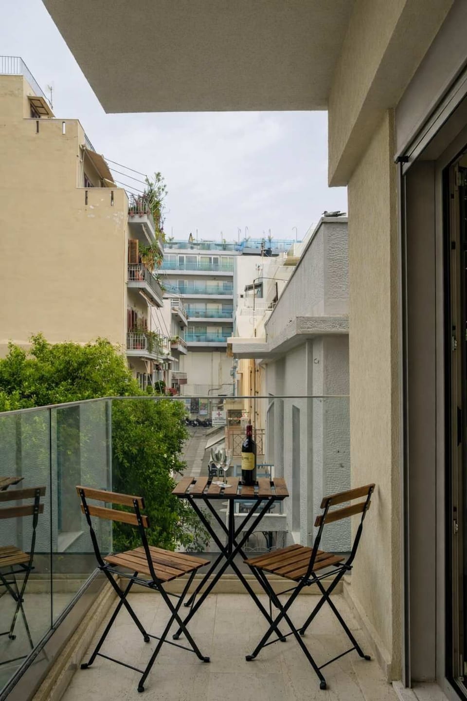 Private Outdoor Balcony with Seating and City View