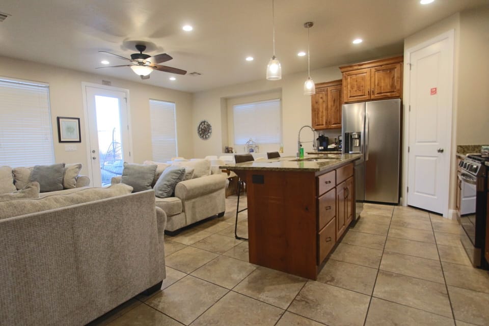 A well appointed kitchen at the heart of the property