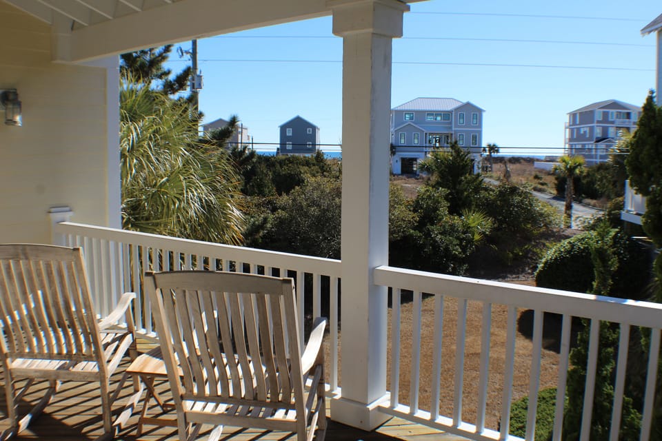 A nice view of the ocean from the deck is a great place for your morning coffee!