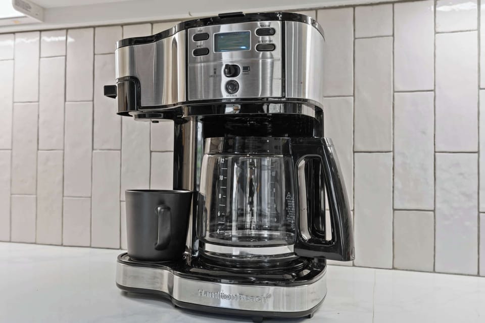 The best part of waking up is vacation. The second-best part is this coffee station.