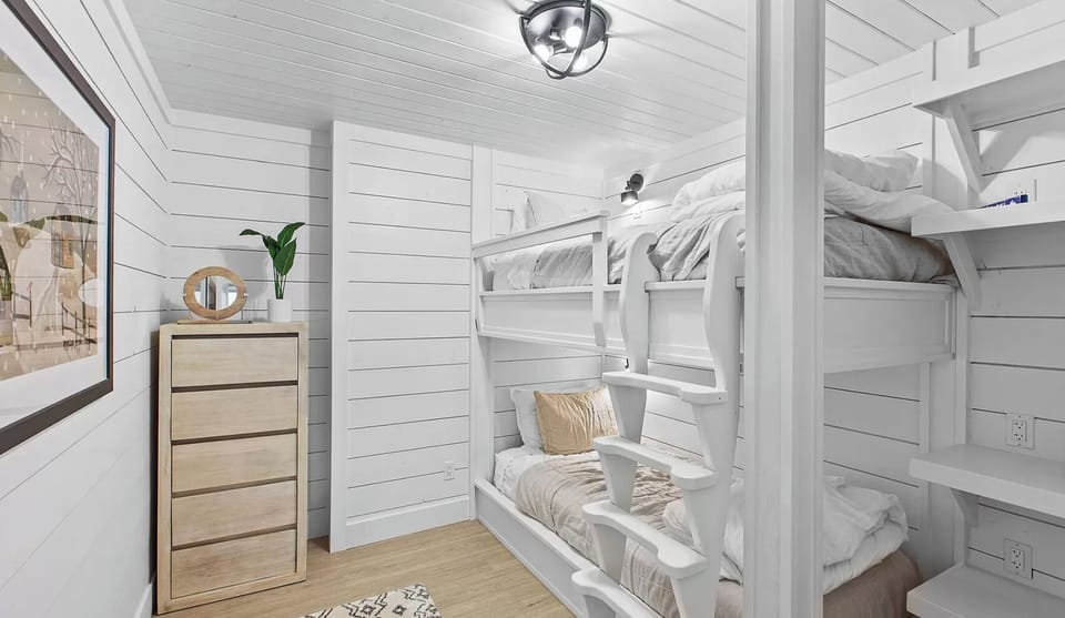 The bunk room will be a kid hit while cozy for adults
