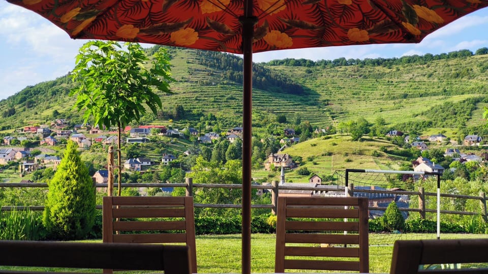 Terrasse - Appartement Gîte A mi-chemin Marcillac-Vallon 