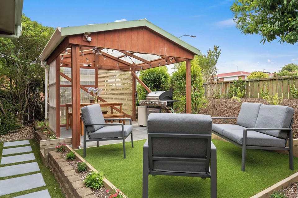 Relax in the purpose built outdoor area.