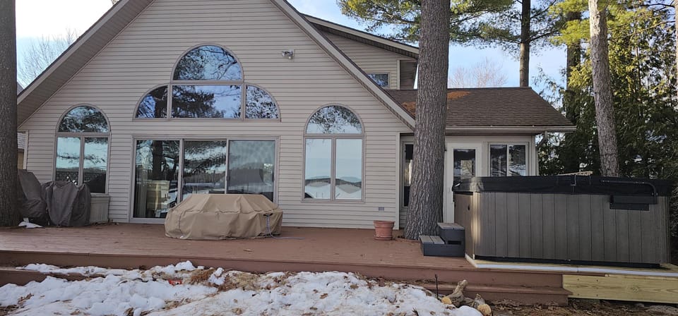 Deck in winter 