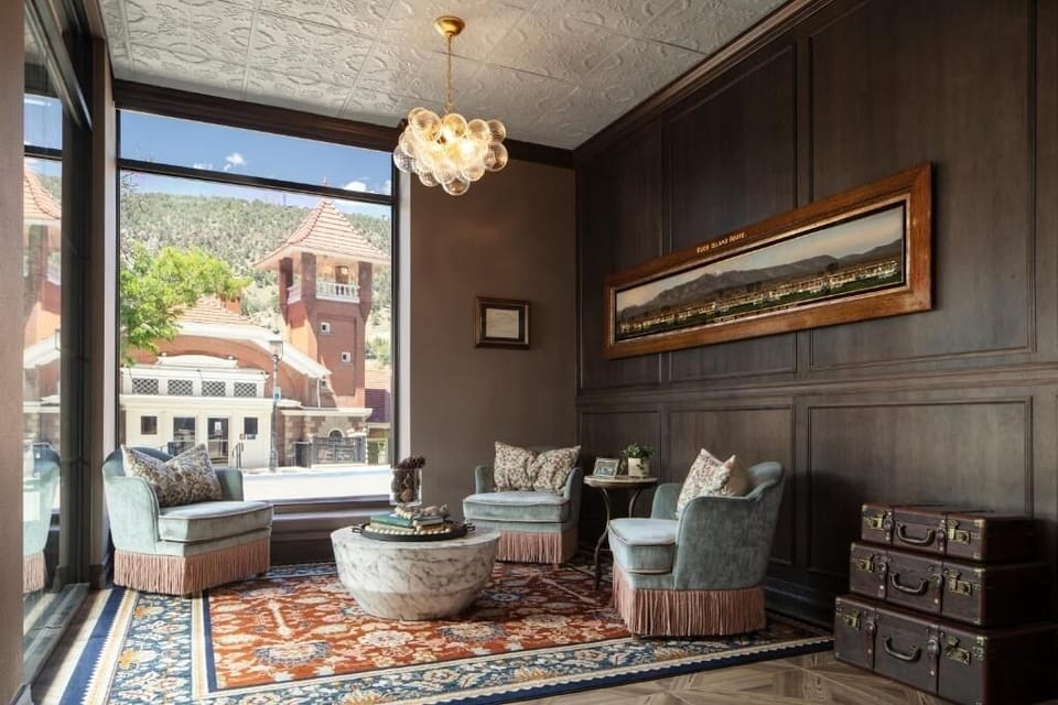 Sip coffee by the window while mountains frame your view.