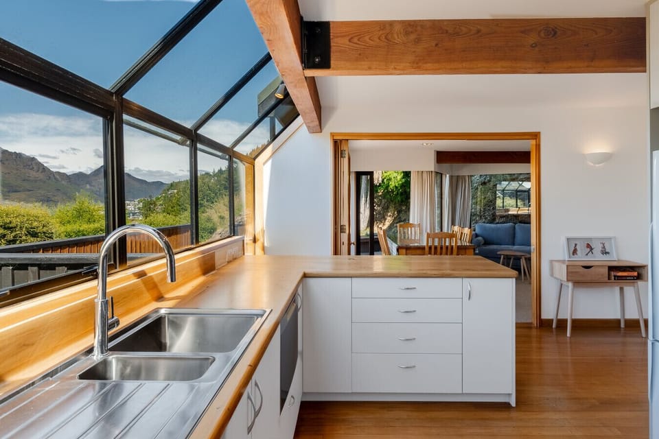 Kitchen to dining area view
