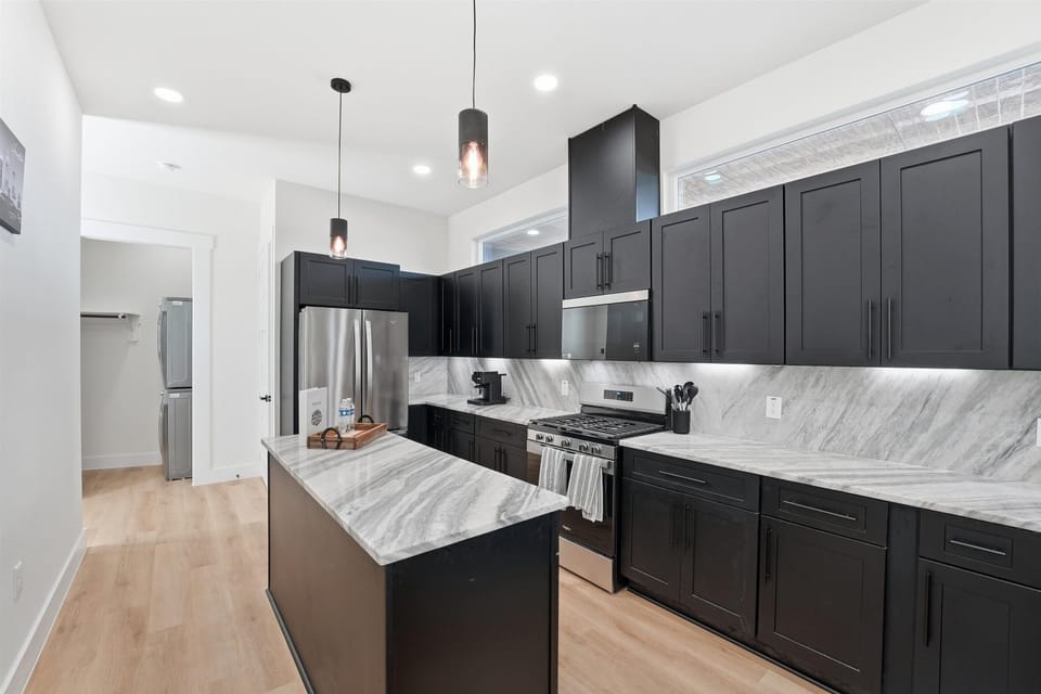Fully stocked kitchen with all essentials and utensils. 