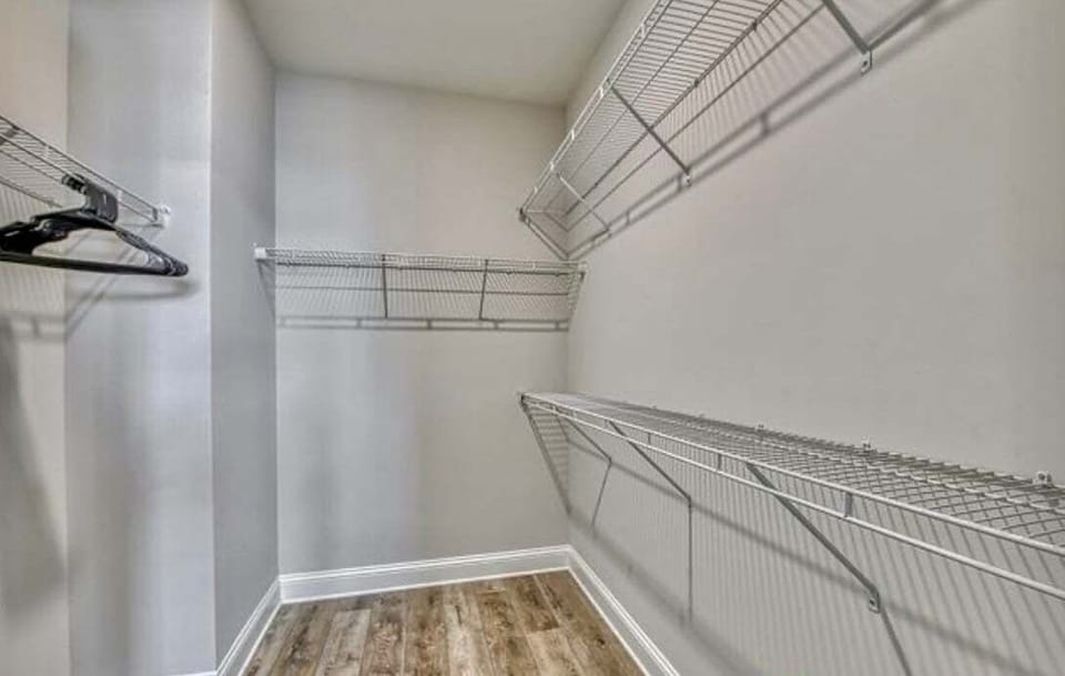 Plenty of storage space to unpack, stay organized, and feel right at home.