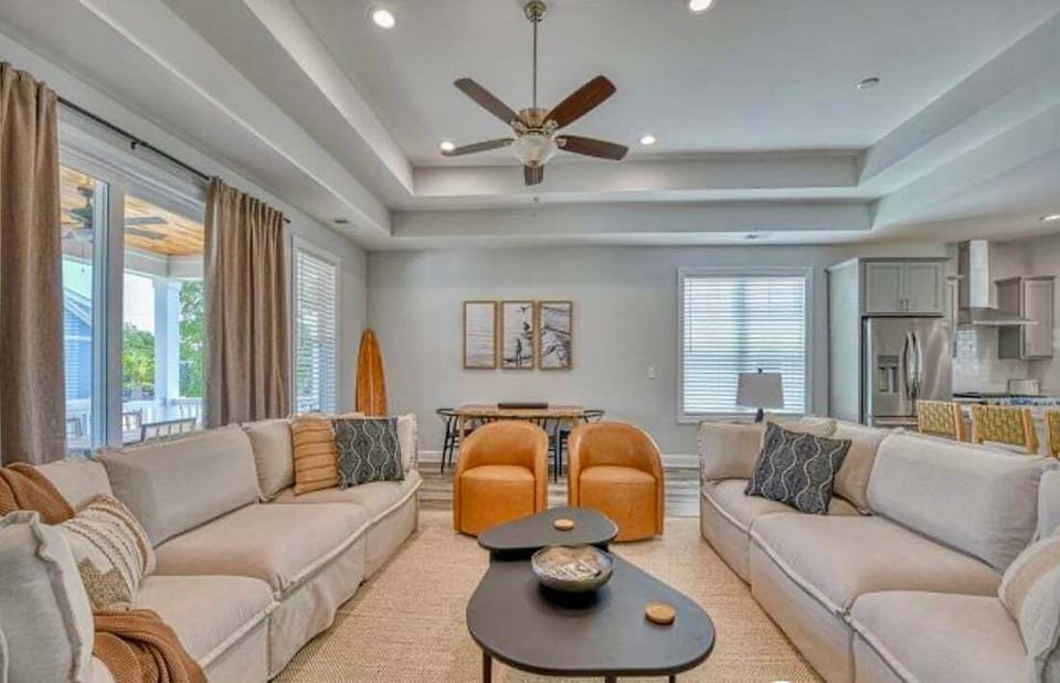 Plenty of comfortable seating for relaxing, movie nights, and gathering together.