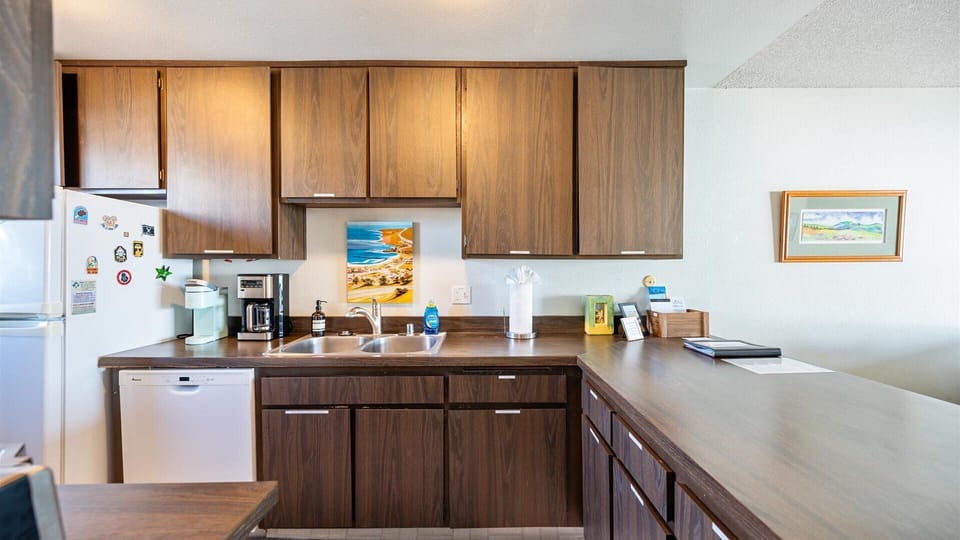 The kitchen includes everything you need to prepare meals during your stay.