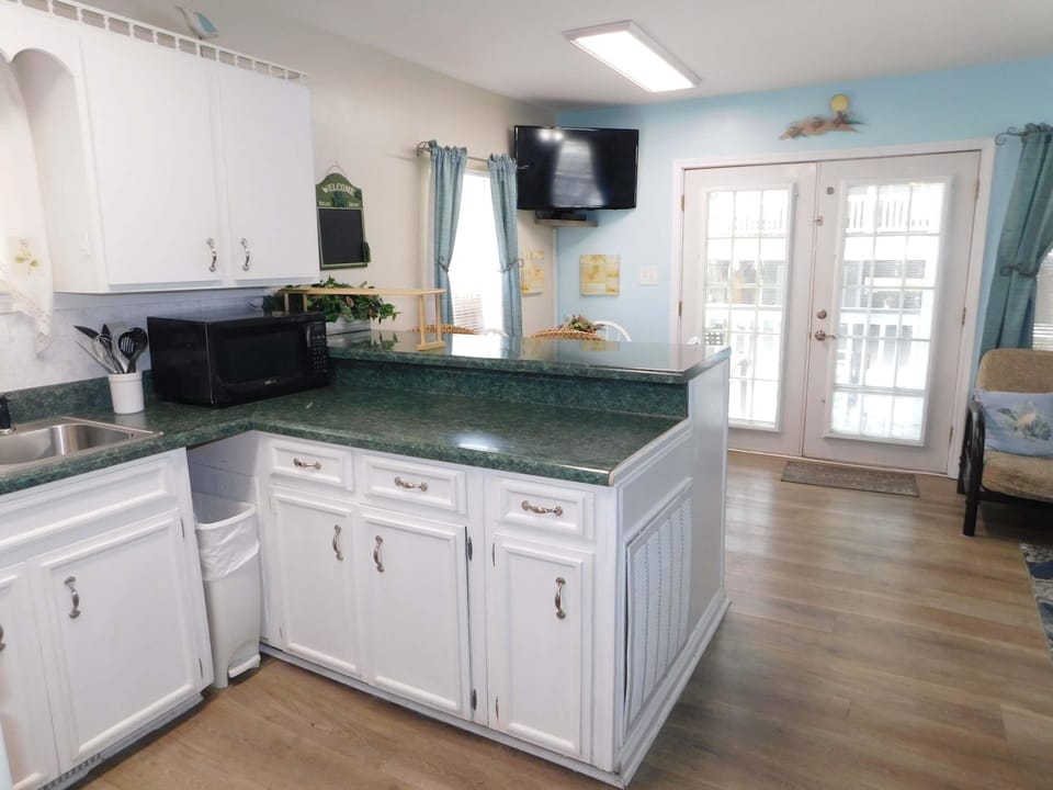 Bright kitchen with ample counter space and natural light