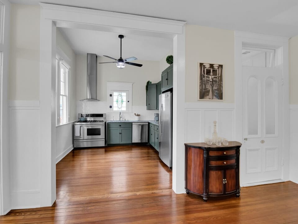 A beautifully updated kitchen that makes cooking feel like part of the vacation.