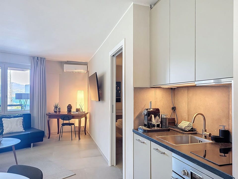 Interior Design, Furniture, Flooring, Room, Floor, Ceiling, Apartment, Lighting, Countertop, Home