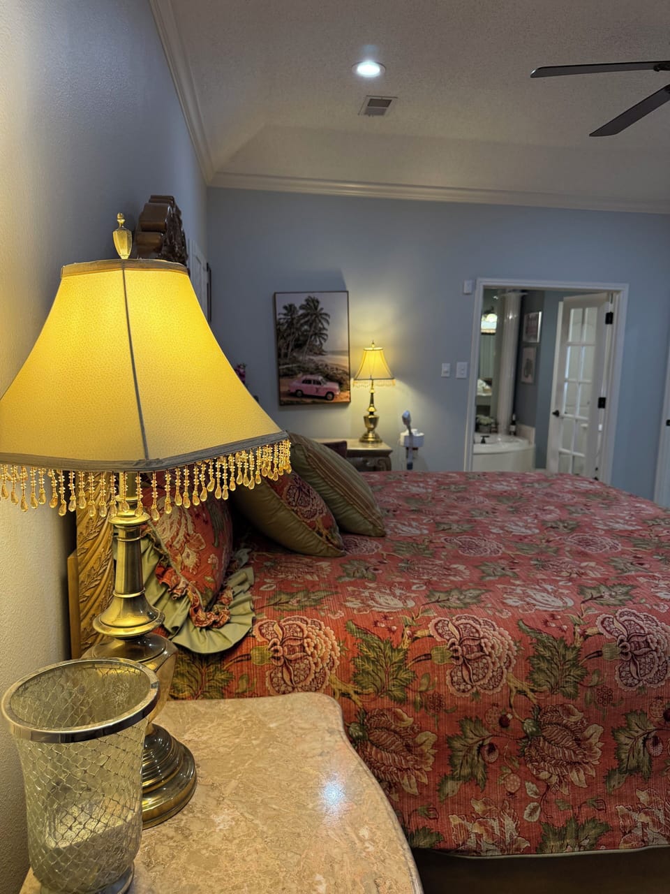 Master bedroom king side bed