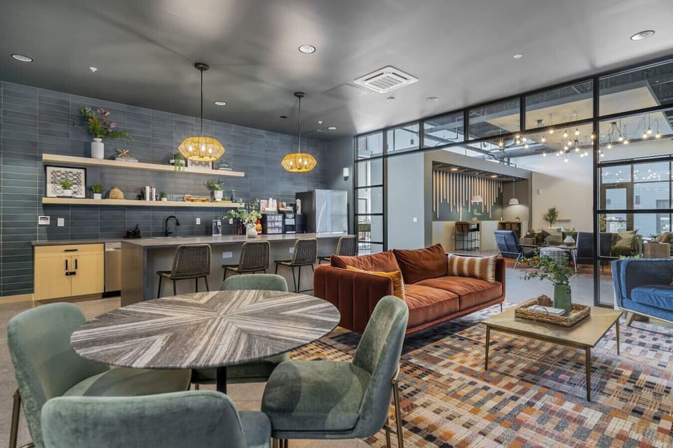 Coffee lounge room with complimentary premium coffee.