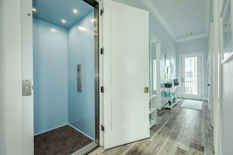 Residential elevator makes unloading and loading your bags easy