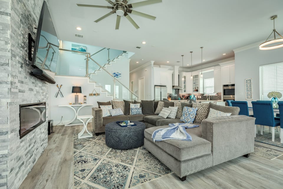 The open living area is great for spending time together as a group