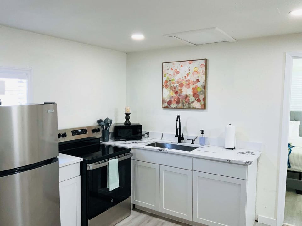 Open kitchen area-newly remodeled