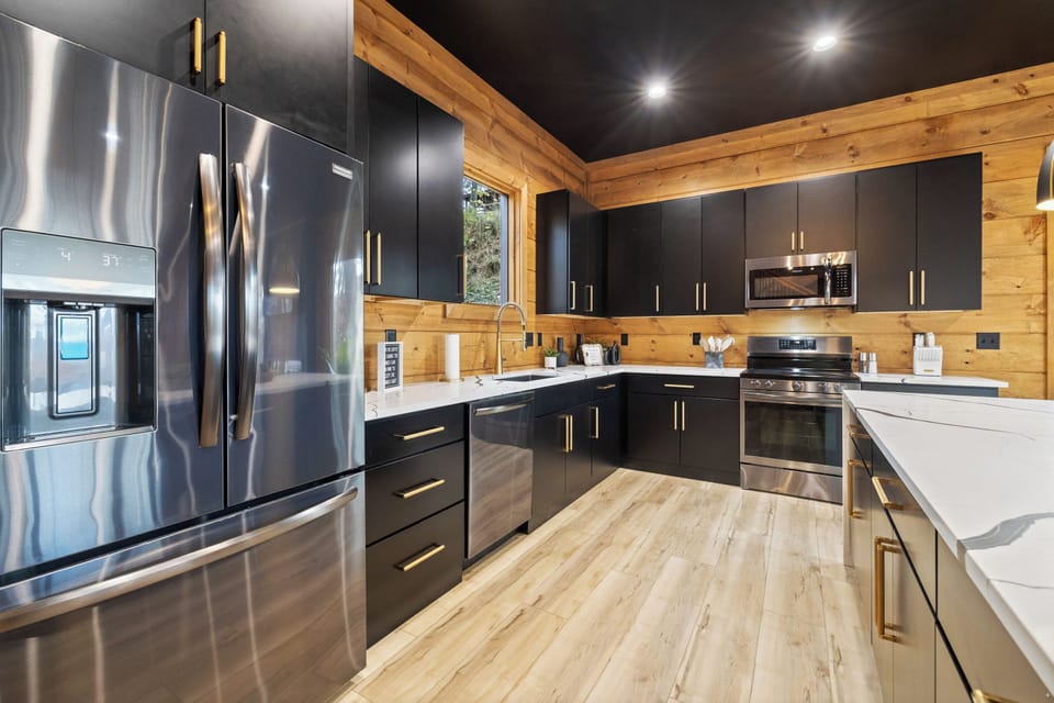 Fully stocked chef's kitchen