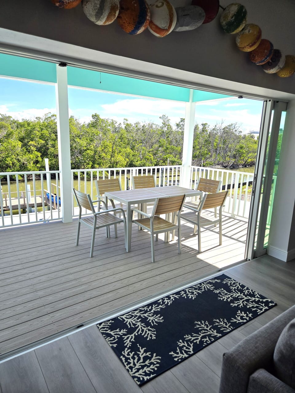 Back Deck off the living room overlooking a mangrove preserve.