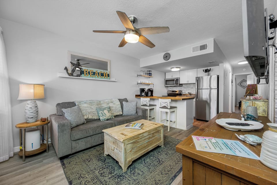 Open Living, Dining & Kitchen