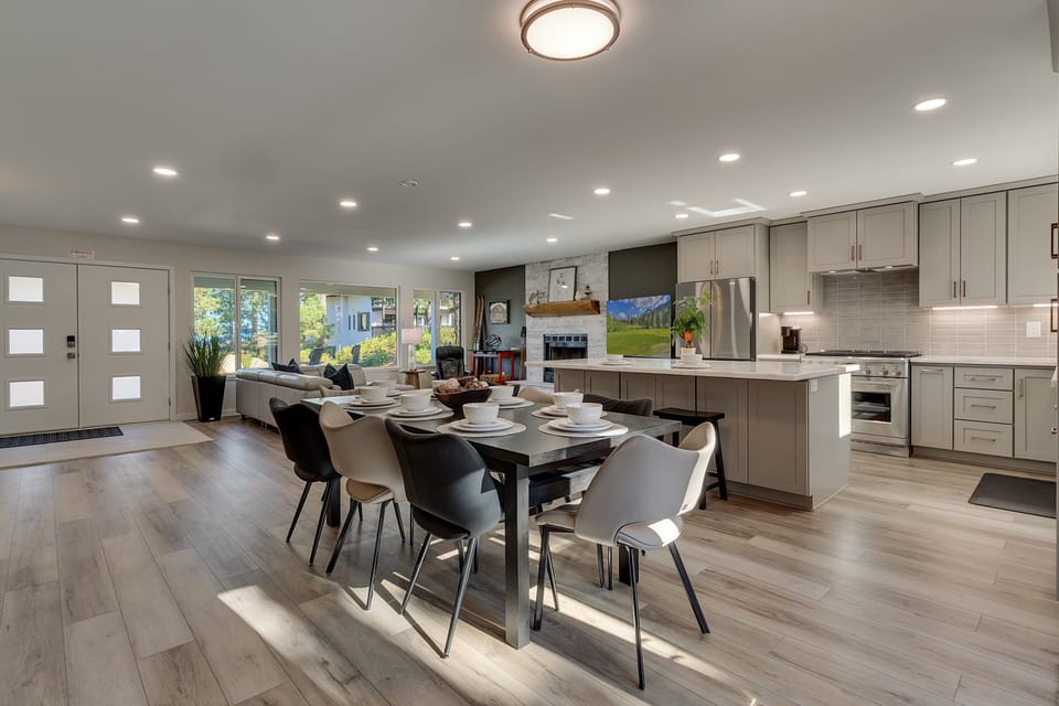 Dining and kitchen area