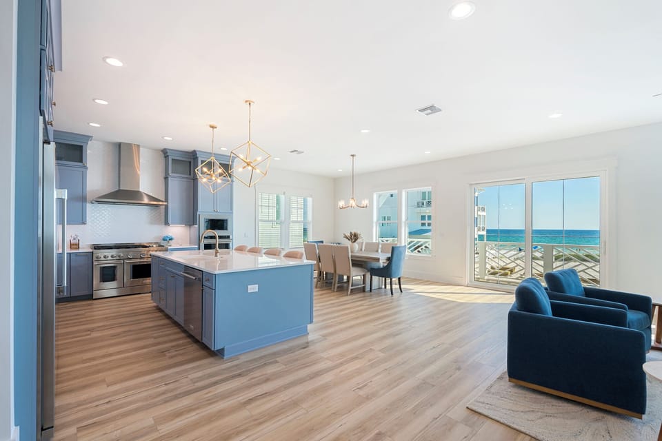 Let's head up stairs into the second-floor open concept living area.