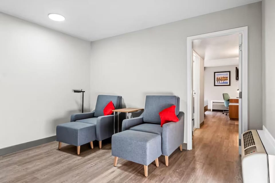 Relax together in cozy lounge chairs for quiet conversation.